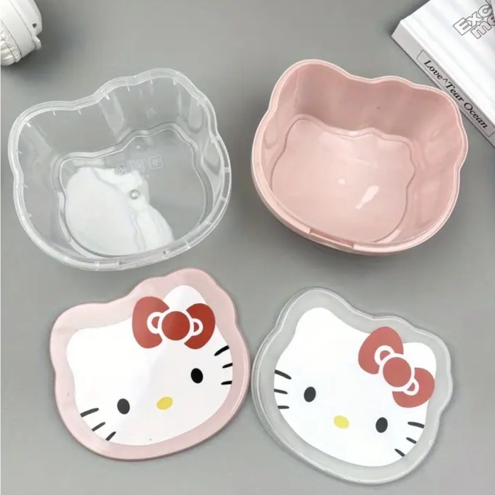 NWOT-Bento Hello Kitty Pink Snack Containers Set - Picture 6 of 15